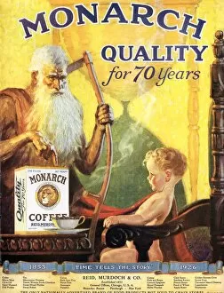 Images Dated 4th March 2005: Monarch 1920s USA coffee old father time