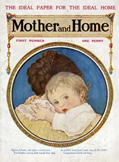 1900s Prints: Mother and Home 1909 1900s UK mothers babies first issue magazines baby