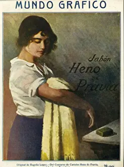 1910s Prints: Mundo Grafico 1916 1910s Spain cc magazines washing heno de pravia
