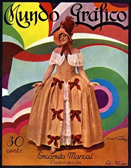 Spanish Artwork Prints: Mundo Grafico 1928 1920s Spain cc magazines womens dresses costumes