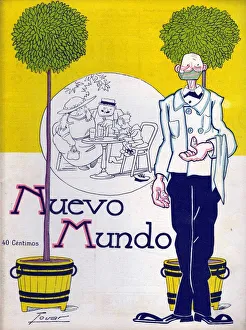 Nuevo Mundo 1920 1920s Spain magazines cc waiters restaurants cafes Nuevo Mundo 1920 1920s Spain magazines cc waiters restaurants cafes