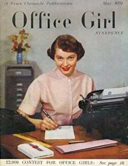 Images Dated 12th May 2006: Office Girl 1951 1950s UK womens secretaries portraits magazines secretary clothing