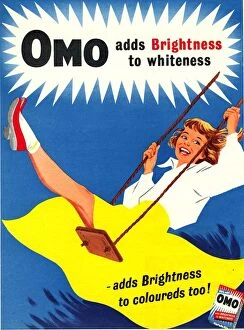 Advertising Collection: Omo 1950s UK washing powder products detergent