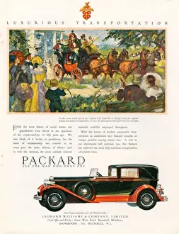 American Prints: Packard 1930 1930s USA cc cars horses coaches carriages