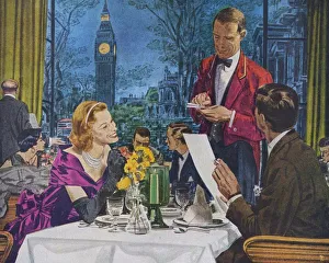 Pan Am, Pan American 1950s USA london big ben restaurants waiters dining Pan Am, Pan American 1950s USA london big ben restaurants waiters dining