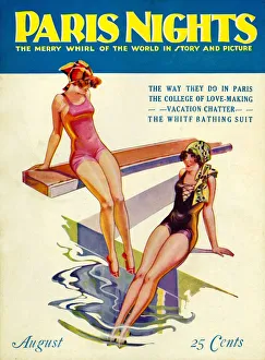 Paris Nights 1928 1920s USA swimwear swimming swimsuits pools diving boards glamour