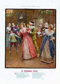Pears Annual 1915 1910s UK cc carols dancing balls parties dresses blind mans buff