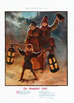 Pears Annual 1915 1910s UK cc carols lanterns lights singers singing Pears Annual 1915 1910s UK cc carols lanterns lights singers singing
