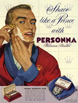 Personna 1953 1950s UK shaving mens shaving blades razors