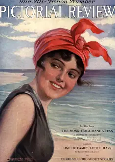 Pictorial Review 1912 1910s USA magazines portraits fiction womens portraits headscarf