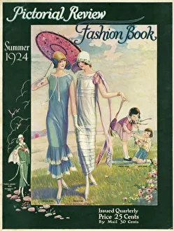 American Prints: Pictorial Review Fashion Book 1924 1920s USA womens magazines