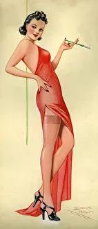 Pinups 1940s UK Laurence Miller pin-up pinups pin-ups woman women cigarettes holders