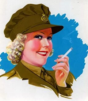 Posters Collection: Pinups 1940s UK Laurence Miller woman women WW2 ATS at war uniforms