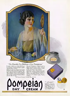Pompeian Day Cream 1920s USA cc vanity mirrors pearls womens beauty