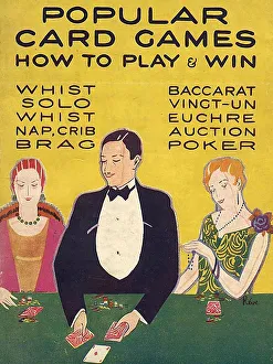 Books Prints: Popular Card Games 1920s UK mcitnt cards playing
