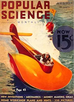 Popular Science 1930s USA visions of the future aeroplanes boats futuristic magazines