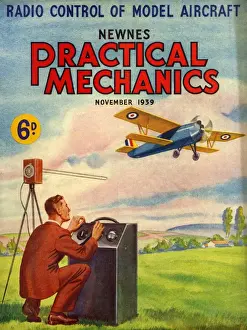 British Prints: Practical Mechanics 1939 1930s UK magazines model aeroplanes remote control flying
