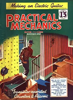 British Prints: Practical Mechanics 1950s UK burglar alarms magazines burglary