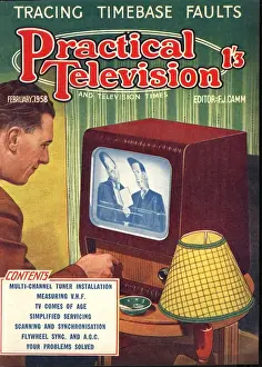 1950s Prints: Practical Television 1950s UK televisions diy magazines do it yourself
