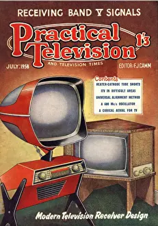 British Prints: Practical Television 1950s UK visions of the future televisions diy futuristic magazines