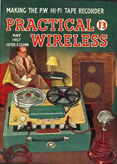 1950s Prints: Practical Wireless 1950s UK diy radios tape recorders magazines tapes do it yourself