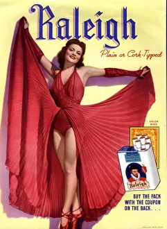 1930s Prints: Raleigh 1930s USA glamour cigarettes smoking