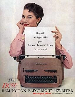 Images Dated 29th November 2003: Remington 1950s USA secretaries typewriters secretary