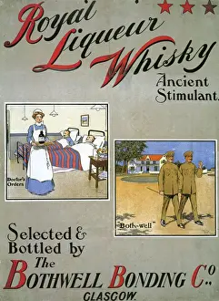 1900s Prints: Royal Liqueurs 1909 1900s UK whisky alcohol whiskey advert Scotch nurses