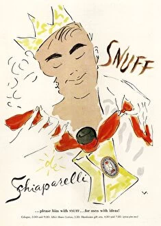 Images Dated 1st August 2006: Schiaparelli Snuff 1950s USA mens fragrance cologne gifts presents smell