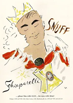 Schiaparelli Snuff 1950s USA mens fragrance cologne gifts presents smell