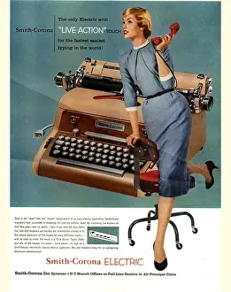 Smith-Corona 1950s USA mcitnt equipment typewriters secretaries secretary