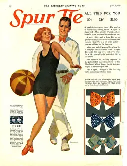 Spur Tie 1929 1920s USA mens ties bow-ties bow ties swim suits bathing costumes swimming