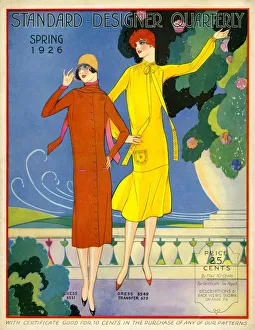 Clothes Clothing Prints: Standard Designer Quarterly 1926 1920s USA womens magazines art deco