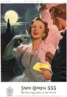 State Express 555 1950s UK cigarettes smoking glamour womens clothing clothes