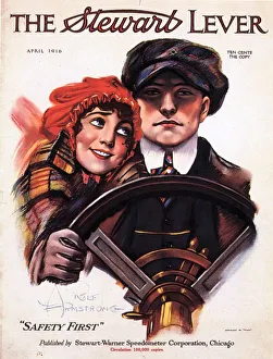 The Stewart Lever 1910s USA driving mens womens magazines menAs cars The Stewart Lever 1910s USA driving mens womens magazines menAs cars