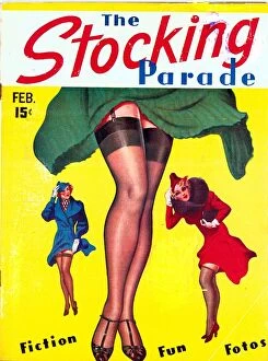 Trending: The Stocking Parade 1930s USA erotica stockings suspenders legs silk hosiery magazines