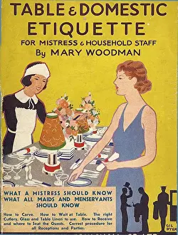 Books Prints: Table and Domestic Etiquette 1920s UK mcitnt servants domestic good manners maids