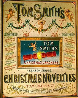 1900s Prints: Tom Smiths Christmas Novelties 1900s UK mcitnt decorations Smiths crackers Father