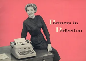 Typewriters 1940s UK IBM itnt equipment secretary secretaries Typewriters 1940s UK IBM itnt equipment secretary secretaries
