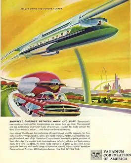 Vanadium Corporation of America 1950s USA mcitnt visions of the future cars monorail