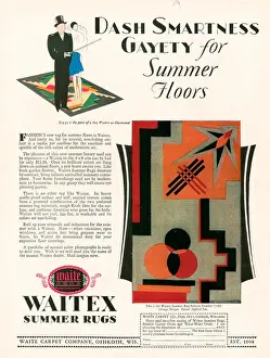 Homosexual Prints: Waitex 1929 1920s USA cc gay interiors floor coverings