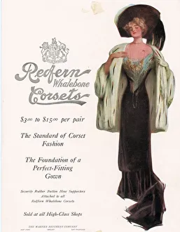 1910s Prints: Warners 1910s USA womens underwear corsets