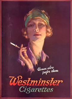 Nineteen Thirties Collection: Westminster 1930s UK cigarettes smoking