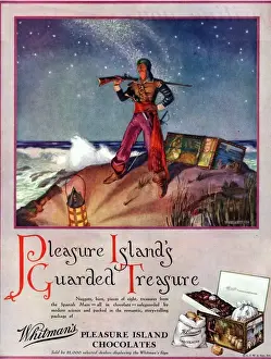 Whitmans 1940s UK pirates chocolate desert island pleasure treasure chests sweets