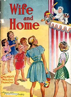 Wife and Home 1950s UK holidays seaside beaches seaside punch and judy shows magazines