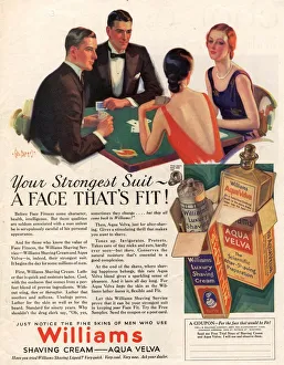 Williams 1920s USA aftershave bridge playing cards games mens Williams 1920s USA aftershave bridge playing cards games mens