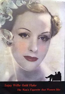 Adverti Prints: Wills 1930s UK glamour cigarettes smoking