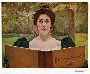 1900s Prints: Woman Reading 1902 1900s Spain cc reading