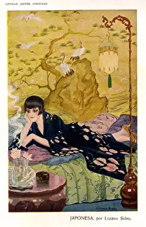 Woman relaxing 1920s Spain cc woman women exoric oriental relaxing interiors