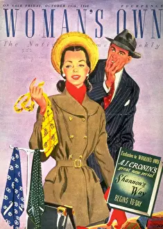 Womans Own 1940s UK shopping ties mens magazines clothing clothes